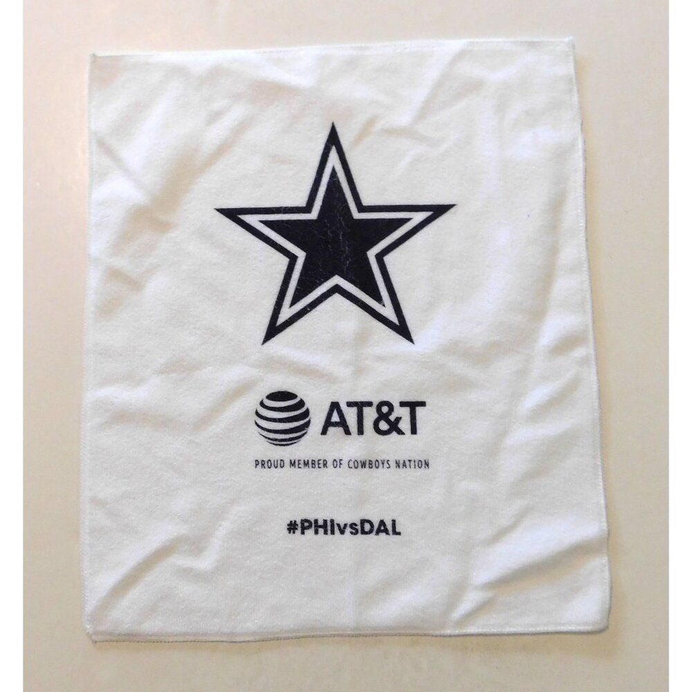 Dallas Cowboys vs Philadelphia Game Day Rally Towel White AT&T Cowboys Nation